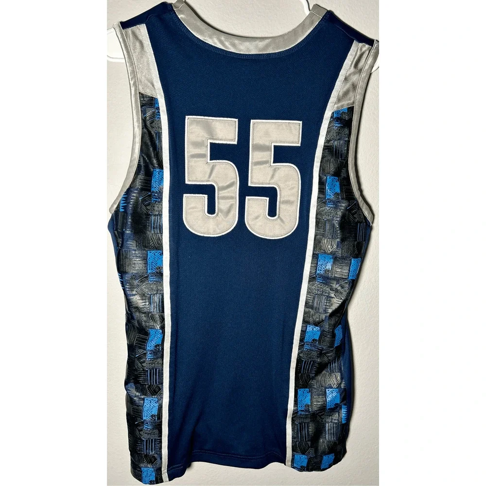 Jordan Georgetown Hoyas NCAA #55 Authentic Blue & Gray Jersey Sz S